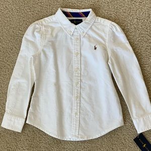Girls white Oxford